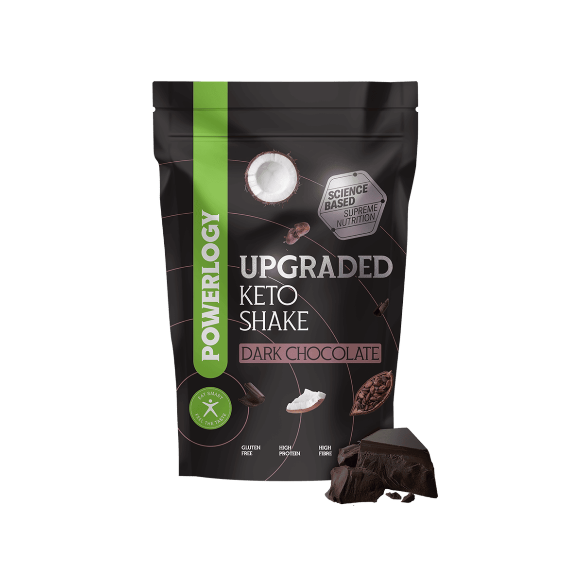 Powerlogy Upgraded Keto Shake 600 g - Horká čokoláda